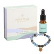 Inner Peace Blue Lace Agate Crystal Essential Oil Bracelet