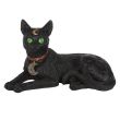 Laying Black Cat Figurine 