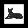 Laying Black Cat Figurine 
