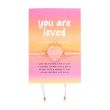 You Are Loved Rose Quartz Crystal Heart Bracelet