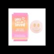 You Are Loved Rose Quartz Happy Face Crystal