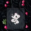 Floral Snake Polycotton Tote Bag
