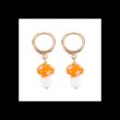 Orange Mushroom Dangle Earrings