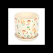 Funky Fungi Mushroom Print Plant Pot with Saucer