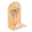 Natural Luna Moth Wooden Incense Holder Shelf