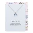 Forget-Me-Not Flower Necklace on Greeting Card