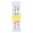 Set of 3 Purple Daisy Taper Candles