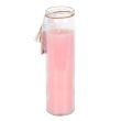 Mystic Rose Tube Candle with Rose Quartz Crystals