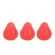 Set of 3 Strawberry Shaped Candles