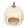 Cream Leaf Cut Out Pumpkin Oil Burner and Wax Warmer