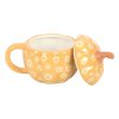 Groovy Floral Pumpkin Lidded Mug