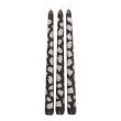 Set of 3 Ghost Print Taper Candles
