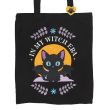 In My Witch Era Bat Cat Polycotton Tote Bag with Enamel Pin