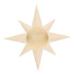 Cream Star Tealight Candle Holder
