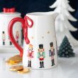 Nutcracker Ceramic Flower Jug with Bow