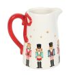 Nutcracker Ceramic Flower Jug with Bow