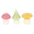 Set of 3 Pastel Mushroom Candles