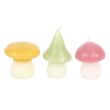 Set of 3 Pastel Mushroom Candles