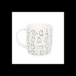 White Happy Cat Print Mug
