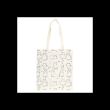 White Cat Print Polycotton Tote Bag