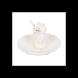 Sitting White Cat Face Trinket Dish