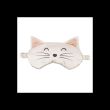 White Cat Face Satin Eye Mask