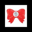 Red Bow Taper Candle Holder