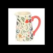 Cream Folk Print Ceramic Flower Jug