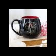 Love Lives Here Folk Heart Rounded Mug