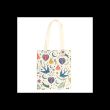 Cream Folk Print Polycotton Tote Bag