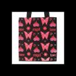 Flaming Butterfly Print Polycotton Tote Bag