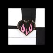 Checkerboard Print Polycotton Tote Bag with Enamel Heart Pin Badge