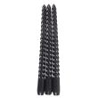Set of 3 Dark Romance Twist Taper Candles
