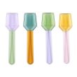 Set of 3 Pastel Glass Dessert Spoons