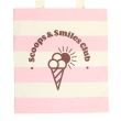 Pink Scoops & Smiles Club Polycotton Tote Bag