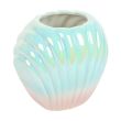 Iridescent Shell Flower Vase