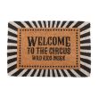Black Welcome to the Circus Doormat