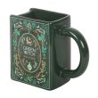 Green Witch Book Shaped Mug