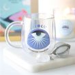 Intuition Double Walled Glass Mug with Aura Crystal Tea Infuser