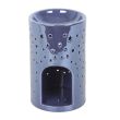 Iridescent Purple Moon Pillar Oil Burner and Wax Warmer