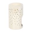 Iridescent White Moon Pillar Oil Burner and Wax Warmer