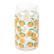 Orange Print Can Glass