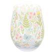 Luna Bloom Floral Print Stemless Glass