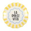 Yellow Striped La Dolce Vita Trinket Dish